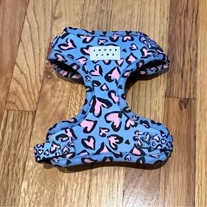 NWOT XXS Lavender with pink hearts adjustable dog harness